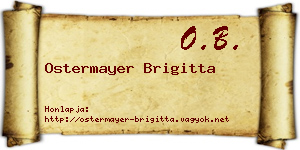 Ostermayer Brigitta névjegykártya